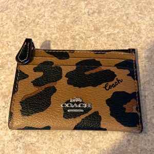 Small Coach wallet in animal print pattern
